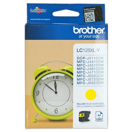 Inkoustov npl Brother LC-125XLY, 1200 stran originln - lut