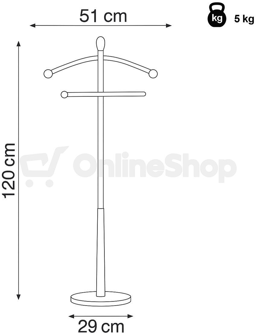 Němý sluha Autronic 82646 BK, černá
