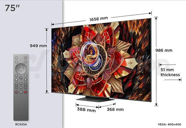 QLED televize TCL 75C9K