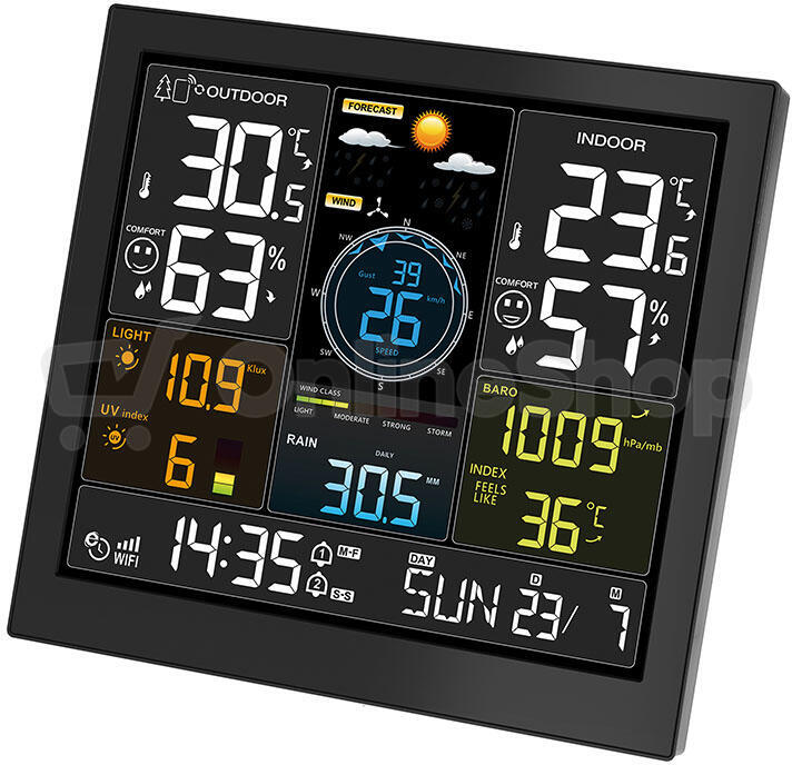 Profesionální smart WIFI meteostanice Solight TE93WiFi