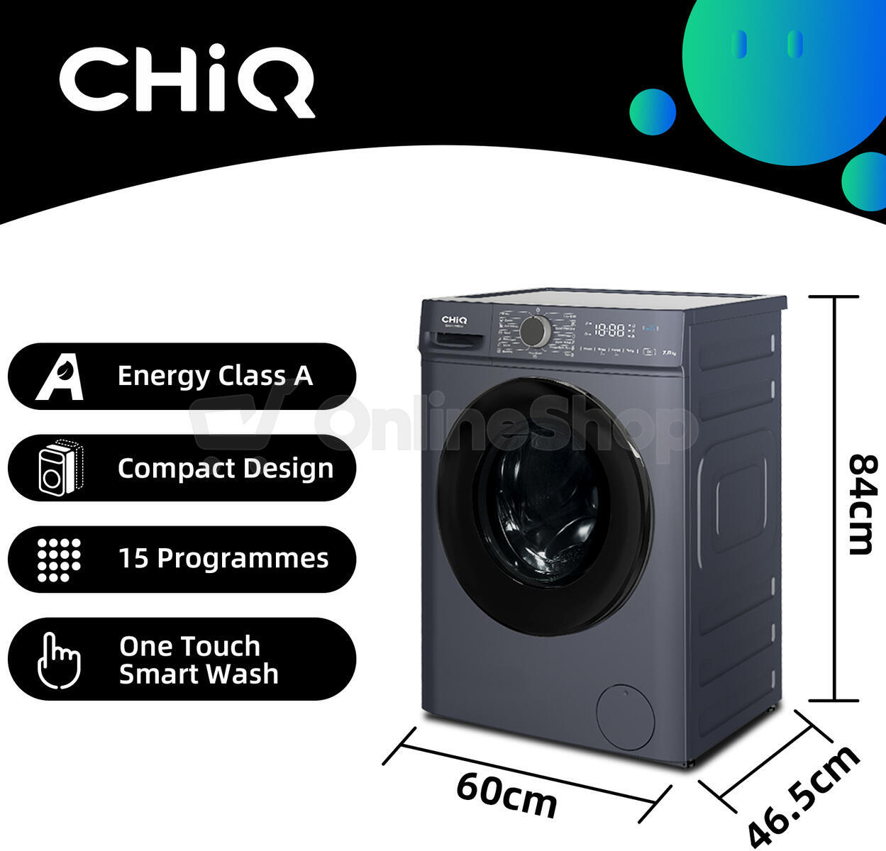 Pračka CHiQ CW07123863AX Steam Space Pro