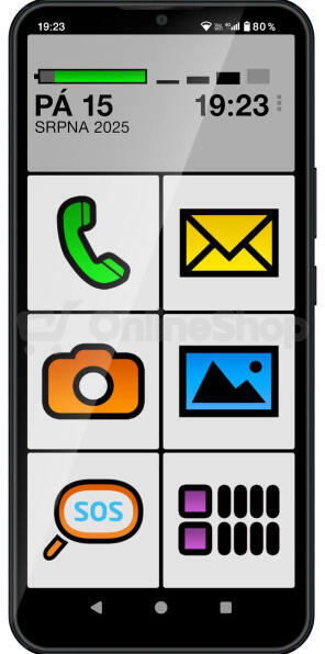 Mobilní telefon Aligator S6700 Senior Black