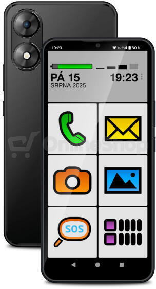 Mobilní telefon Aligator S6700 Senior Black