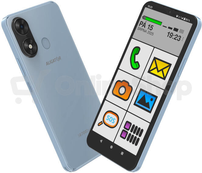 Mobilní telefon Aligator S6700 Senior Blue