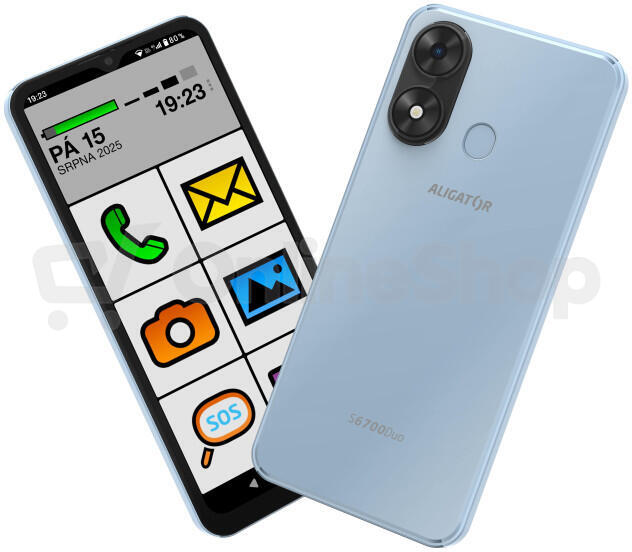 Mobilní telefon Aligator S6700 Senior Blue