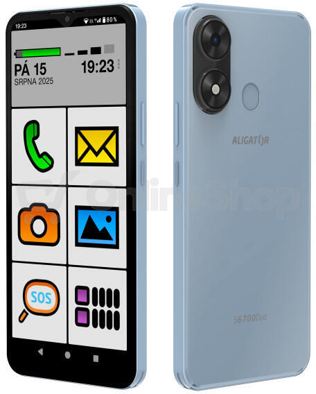 Mobilní telefon Aligator S6700 Senior Blue