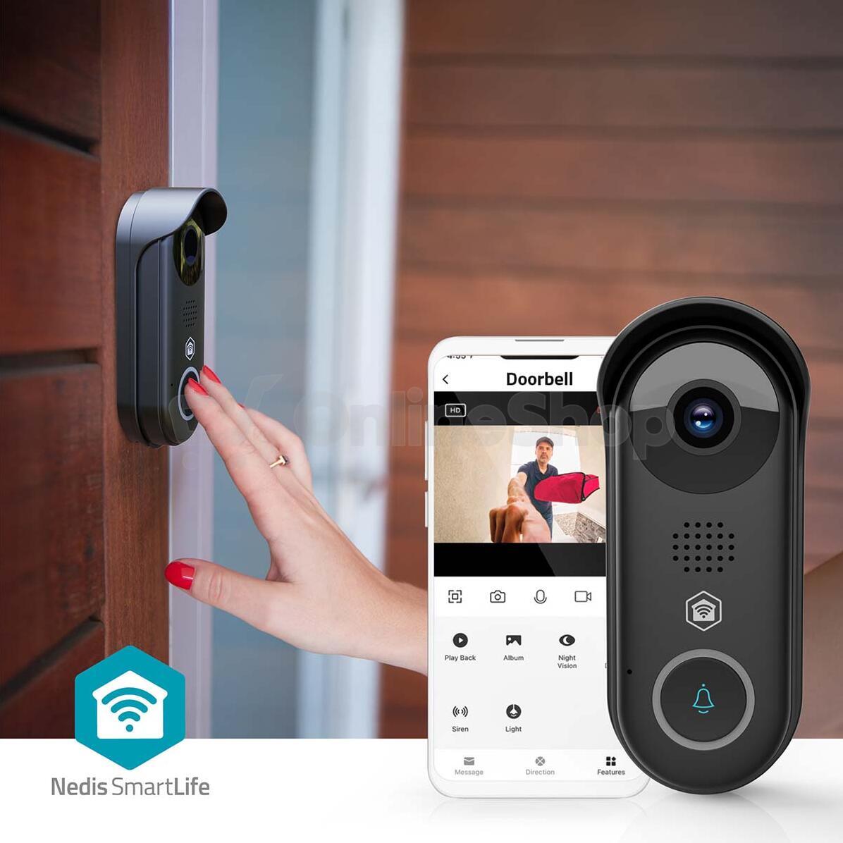 Dveřní videotelefon NEDIS SmartLife WIFICDP11BK