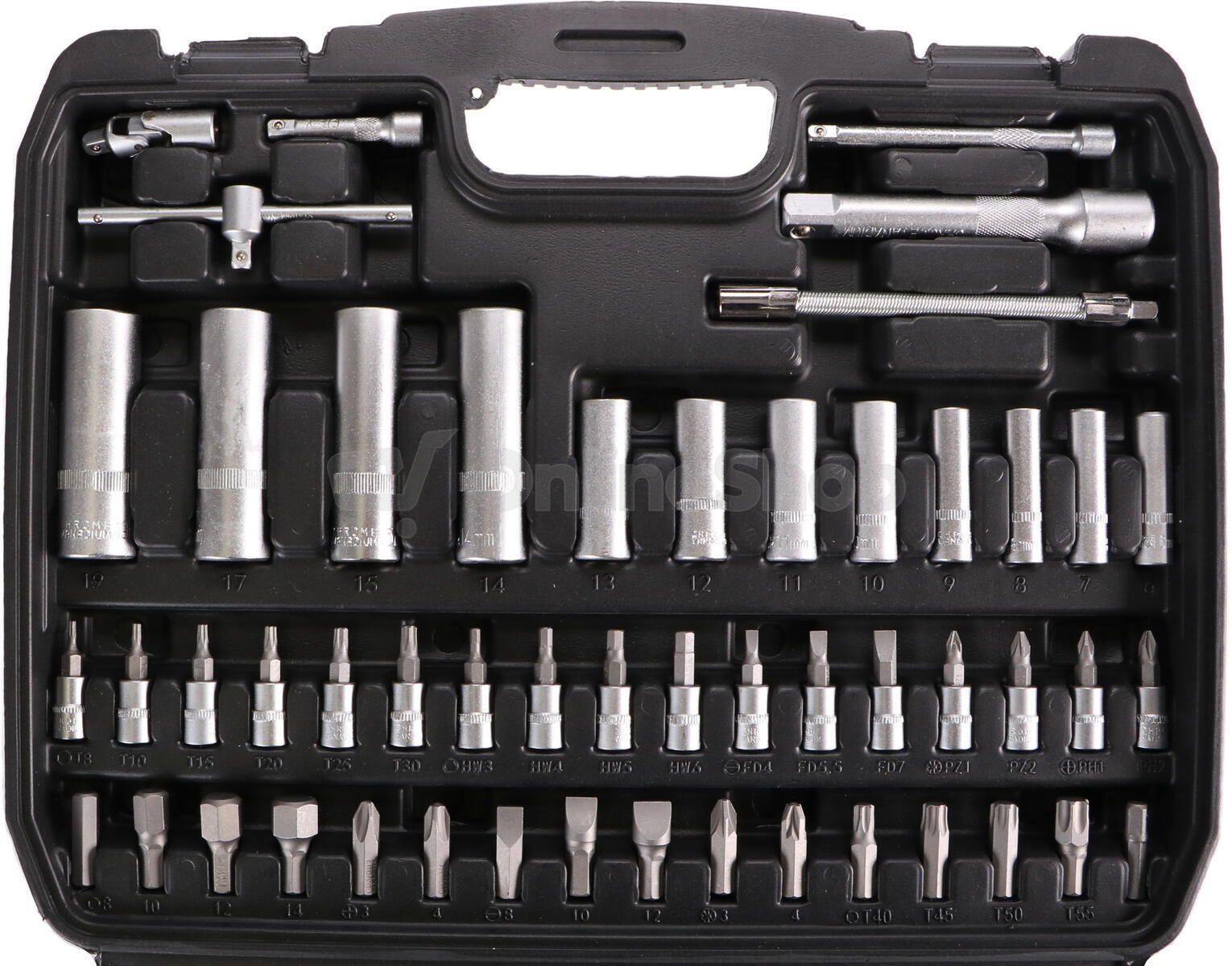 Gola sada TOOL SET 94 - RO - vada výroby kufru - měkký plast. SIXTOL