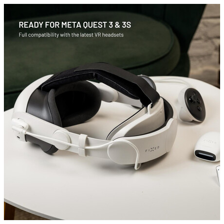 FIXED VR&nbsp;Power Headstrap pro Meta Quest 3/3S, 6&nbsp;000 mAh, bílý (foto 1)