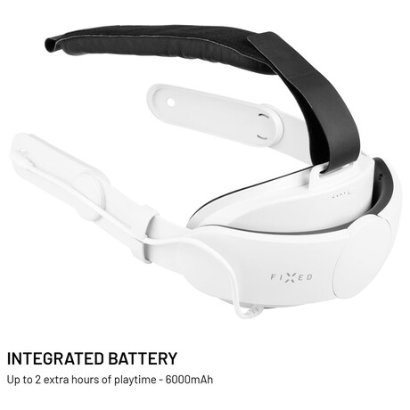 FIXED VR&nbsp;Power Headstrap pro Meta Quest 3/3S, 6&nbsp;000 mAh, bílý (foto 2)