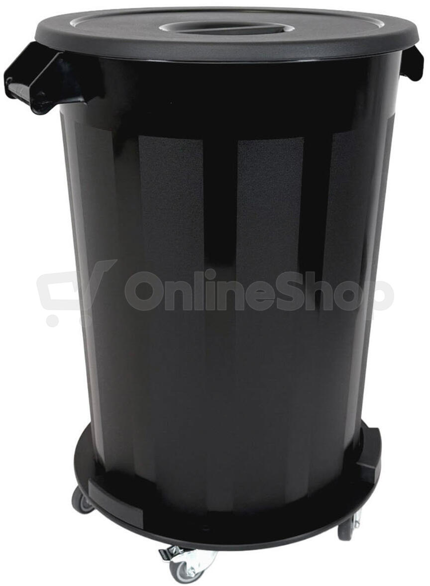 Odpadkový koš DENOX INDUSTRIAL, 100 L, černý