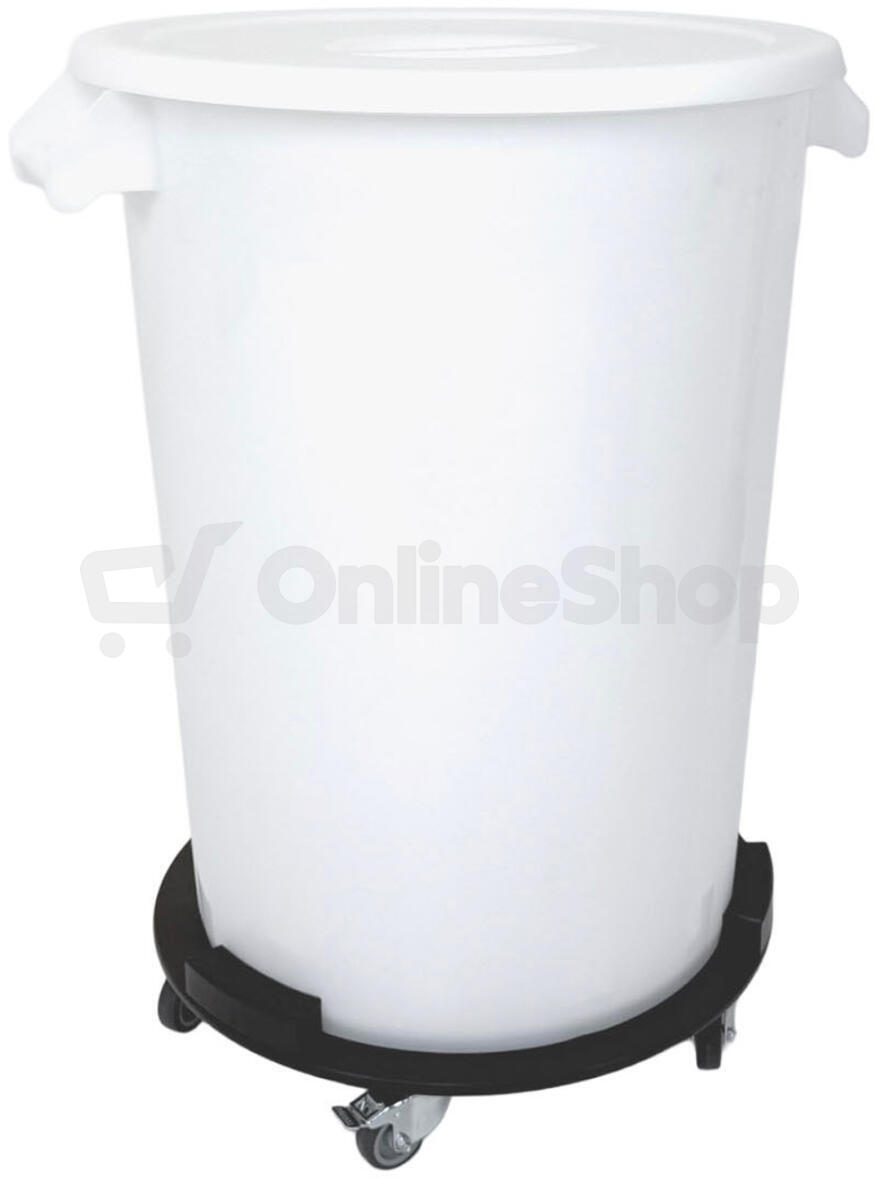 Odpadkový koš DENOX INDUSTRIAL, 100 L, bílý