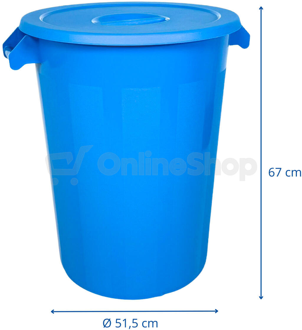 Odpadkový koš DENOX INDUSTRIAL, 100 L, modrý