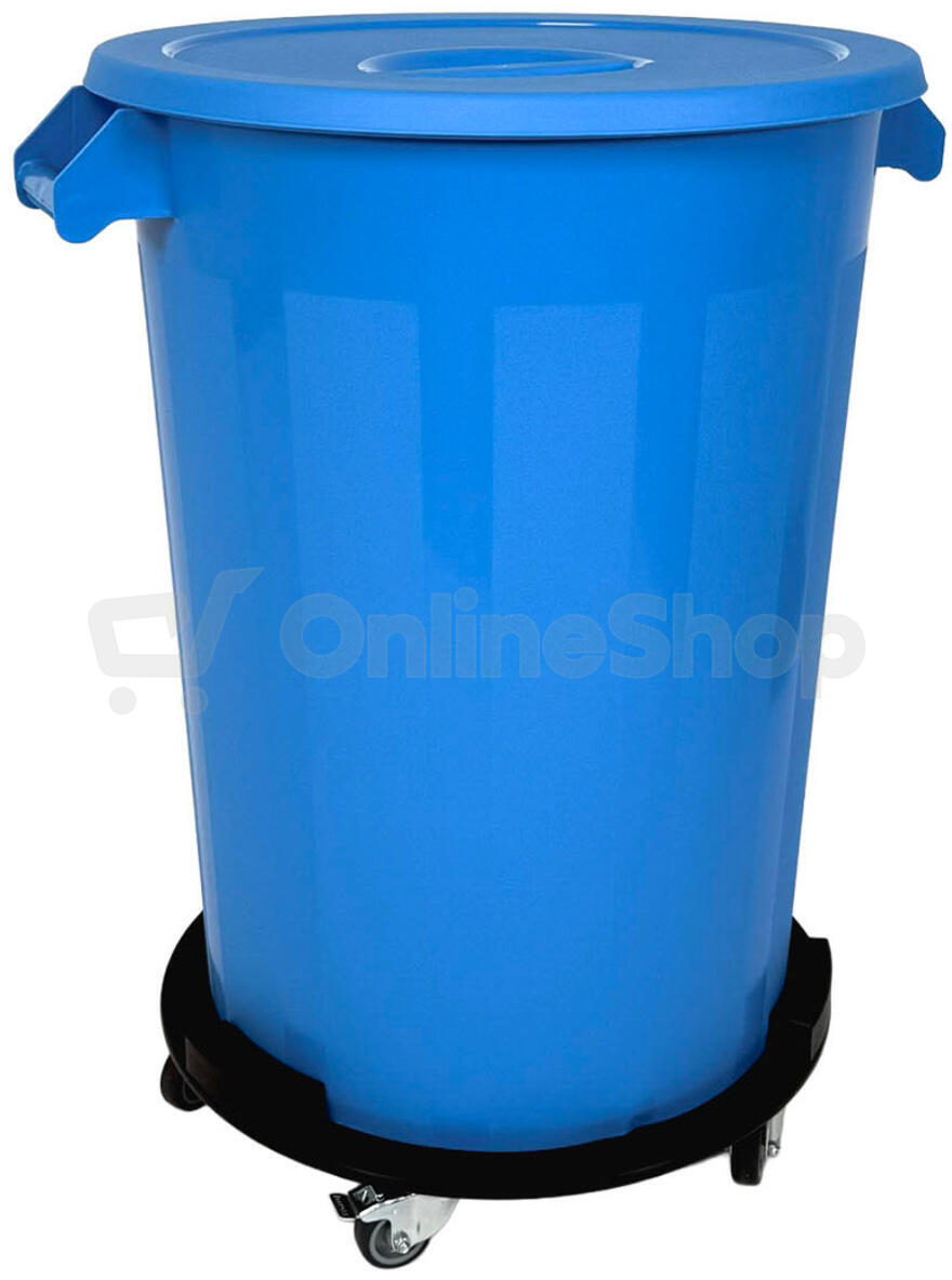 Odpadkový koš DENOX INDUSTRIAL, 100 L, modrý