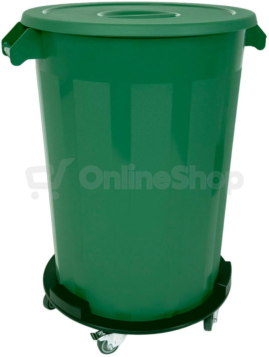 Odpadkový koš DENOX INDUSTRIAL, 100 L, zelený