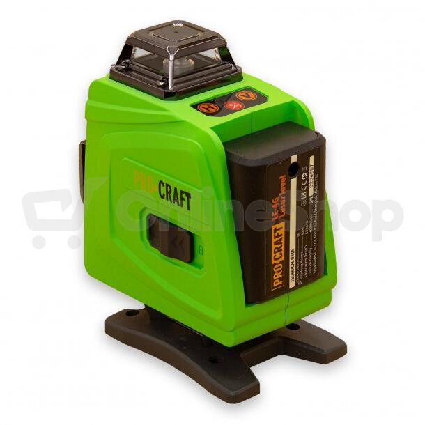 Laser zelený liniový, křížový samonivelační Procraft LE-4G / LE-4G