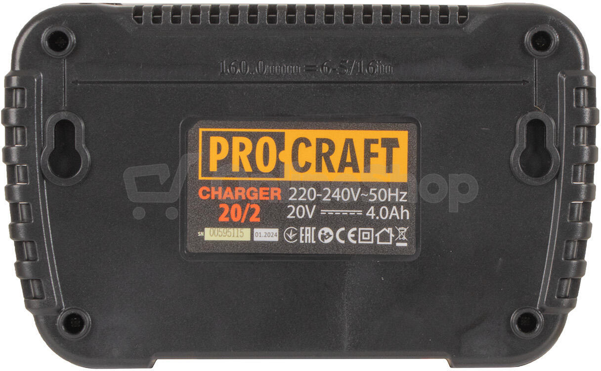 Nabíječka Procraft pro 20V Li-ion pro 2 baterie 20/2 / 20/2