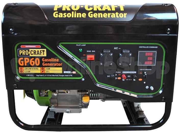 Procraft elektrocentrála benzínová mod.GP60 / GP60