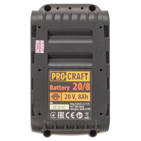 Akumultorov baterie Procraft 20V Li-ion 8000mAh 20/8