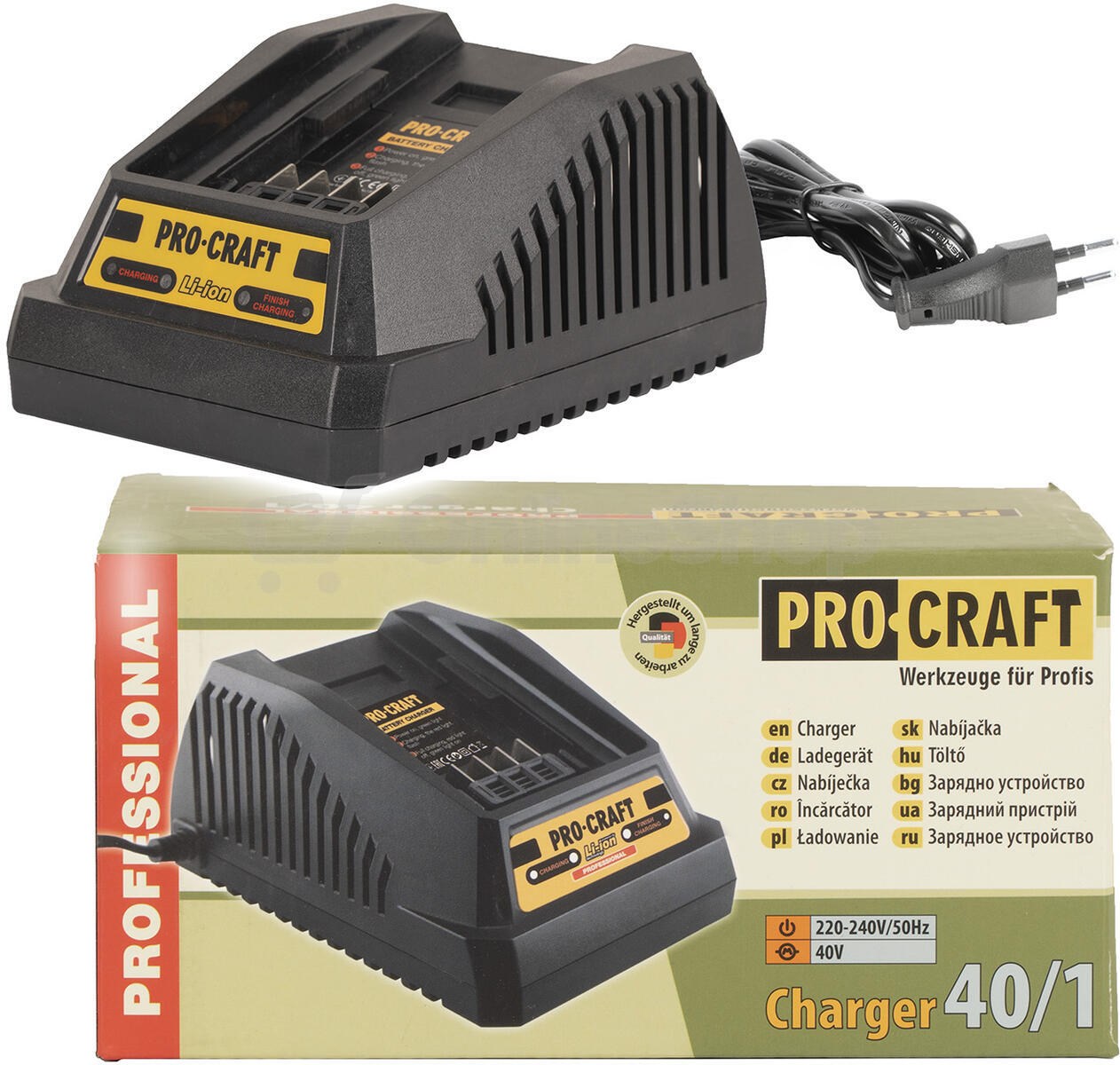 Nabíječka pro 40V Li-ion baterie Procraft 40/1 / 40/1