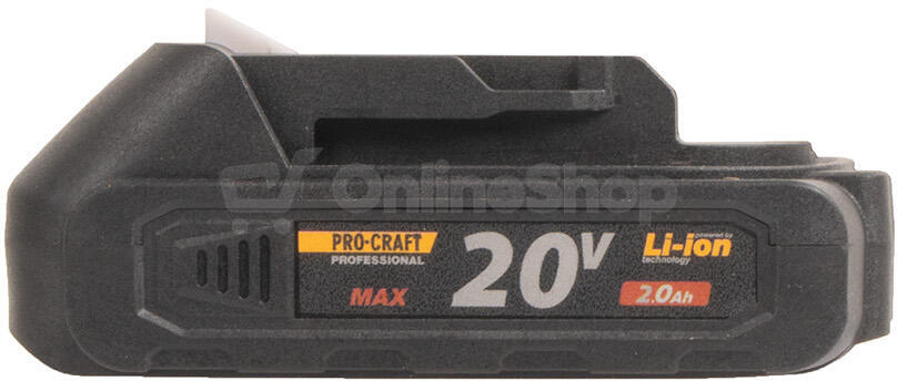 Baterie akumulátorová 20V Li-ion, 2000mAh Procraft 20/2A / 20/2A