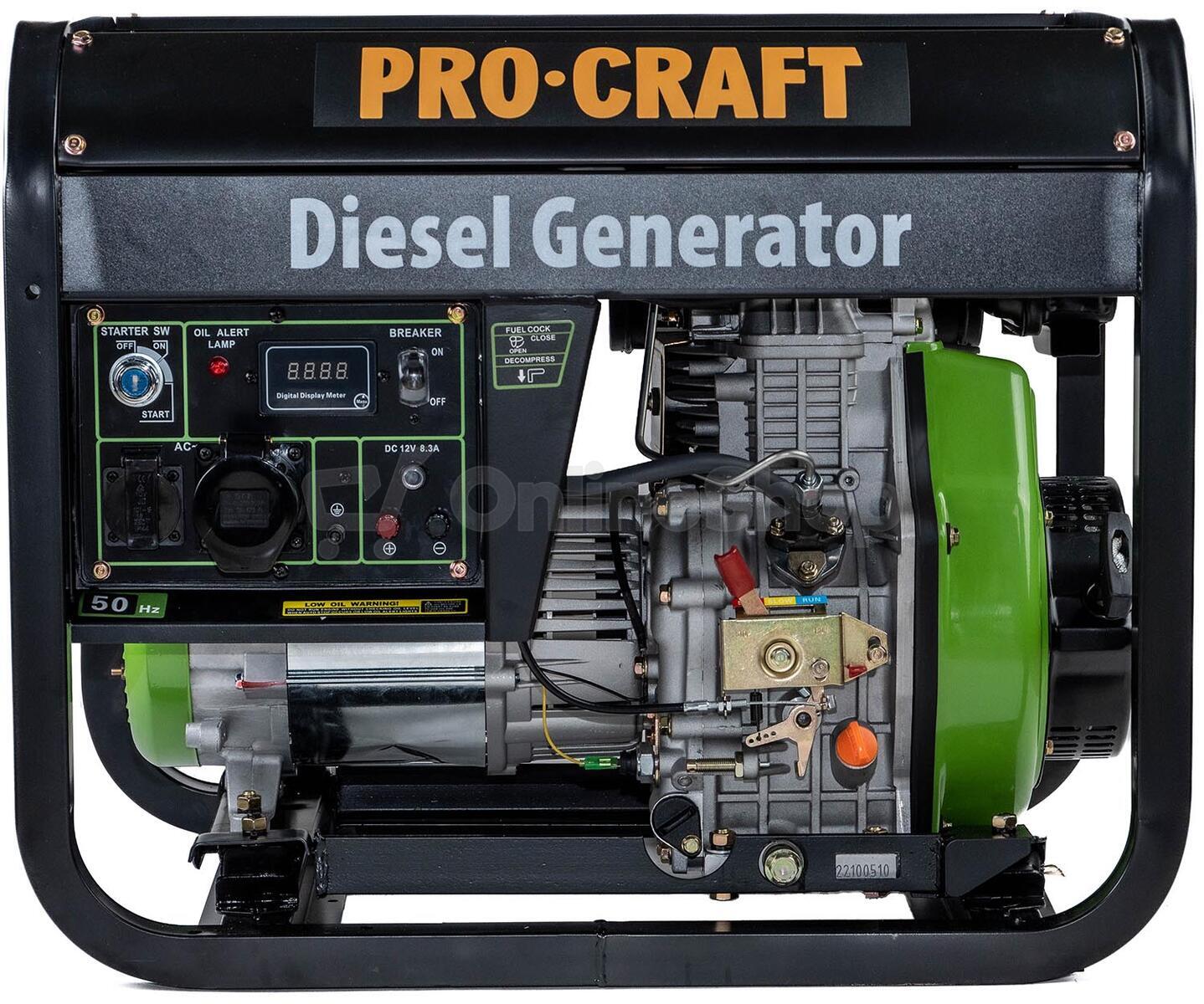 Dieselová elektrocentrála Procraft DP55 / DP55