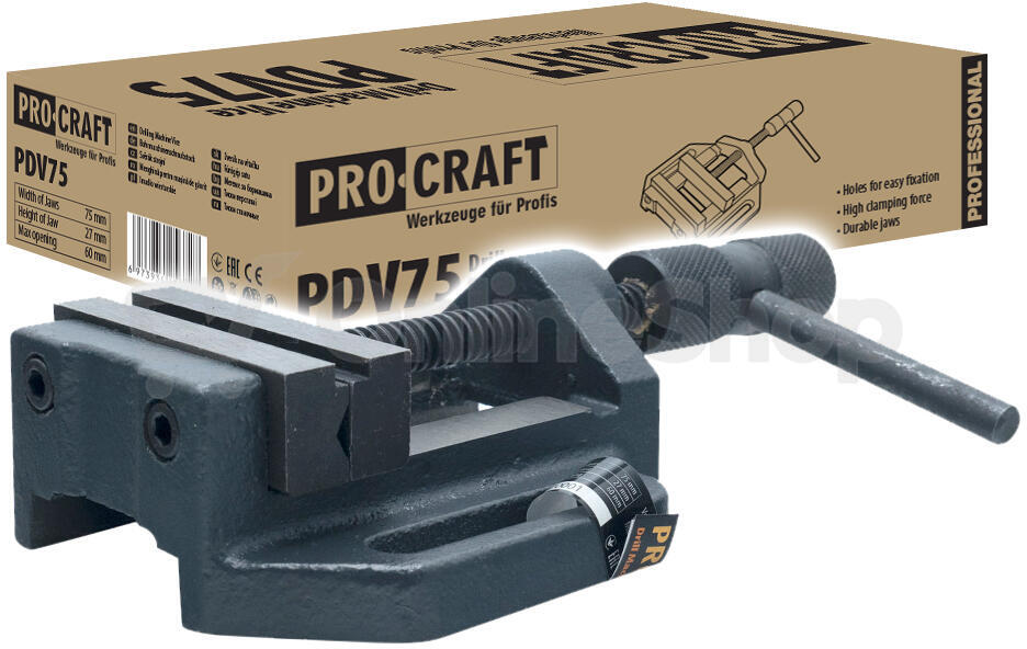 Svěrák pod vrtačku Procraft PDV75 / PDV75