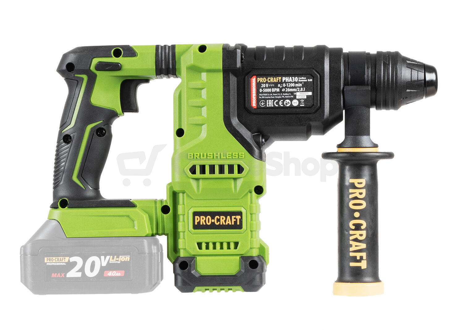 Aku vrtací kladivo Procraft PHA30bb (bez baterie a nabíječky) SDS Plus / PHA30bb