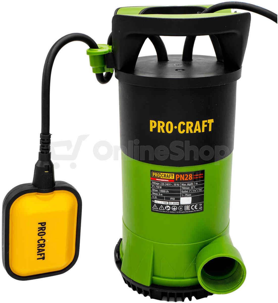 Čerpadlo ponorné Procraft PN28 / PN28