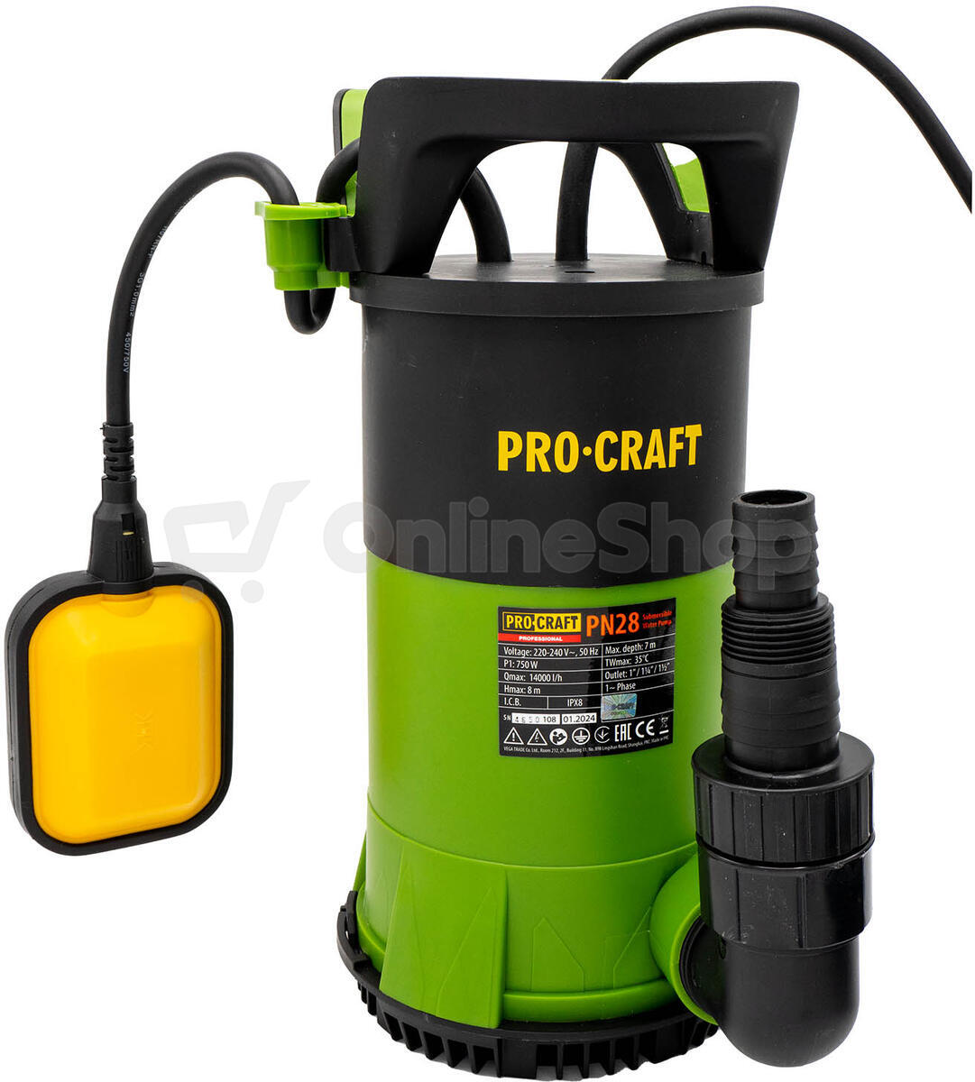 Čerpadlo ponorné Procraft PN28 / PN28