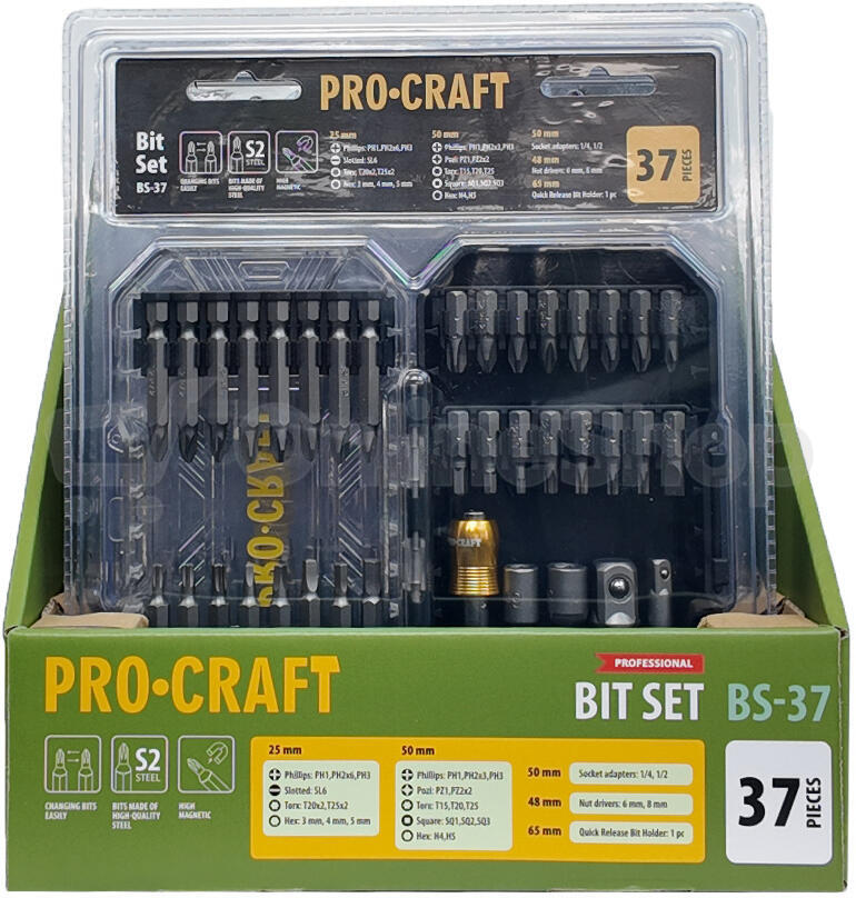 Sada bitů Procraft BS-37, S2 / BS-37