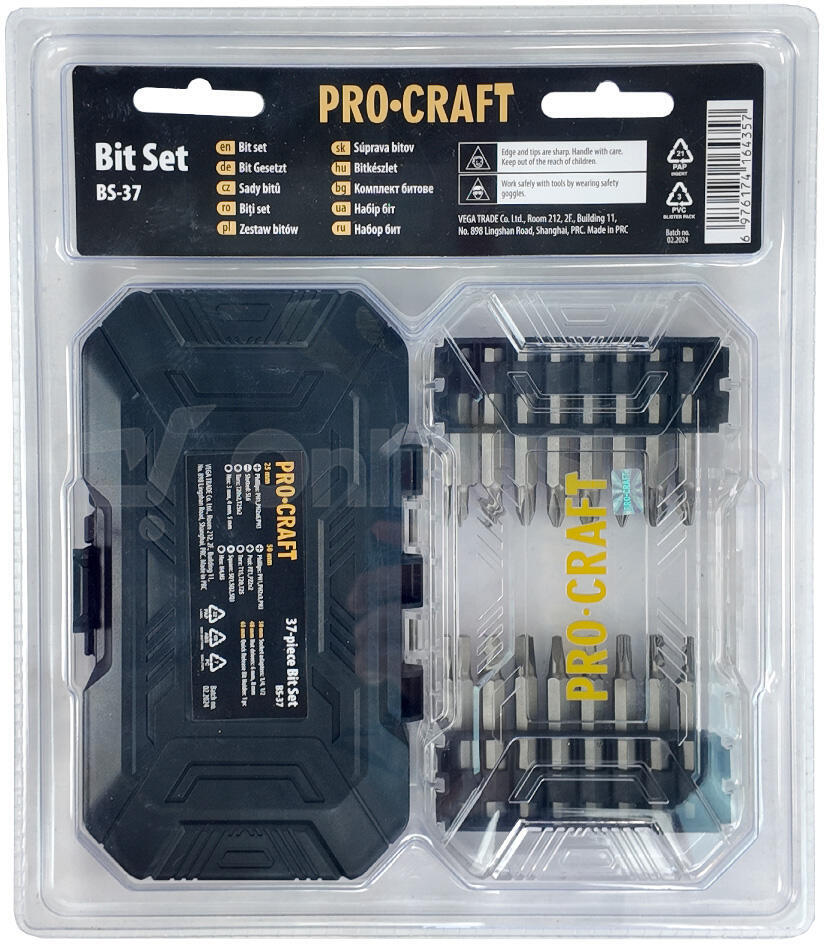 Sada bitů Procraft BS-37, S2 / BS-37
