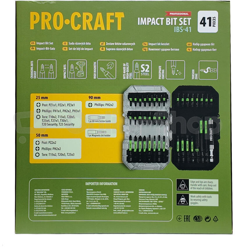 Sada rázových bitů Procraft IBS-41, S2 / IBS-41