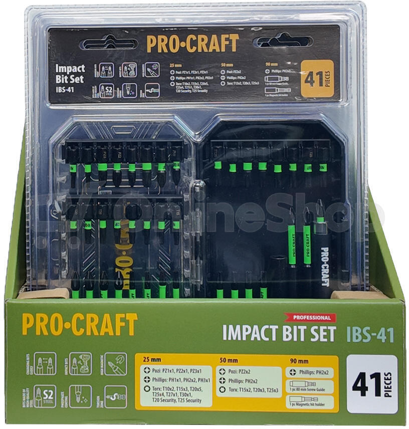 Sada rázových bitů Procraft IBS-41, S2 / IBS-41