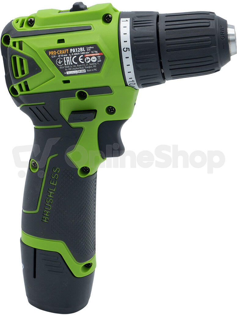 Aku vrtací šroubovák Procraft PA12BL / PA12BL