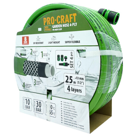 Zelen zahradn hadice Procraft PR-4GH1325F / PR-4GH1325F