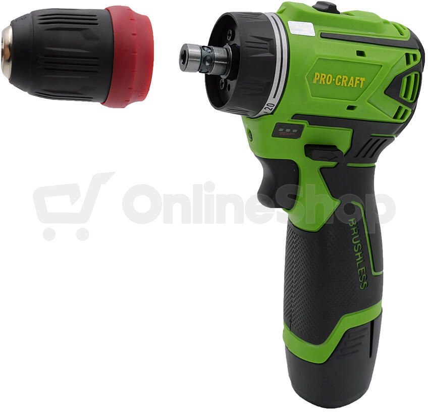 Aku vrtací šroubovák Procraft PA12BL DFR / PA12BL DFR