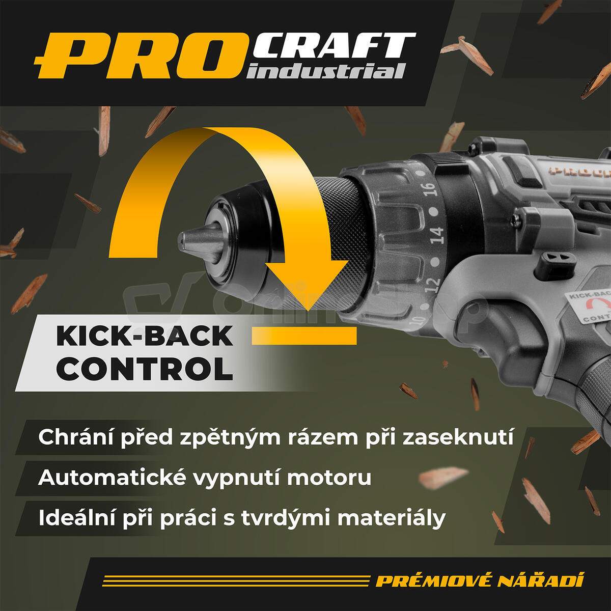 Aku vrtací šroubovák Procraft industrial CD20A / CD20A-1b-c