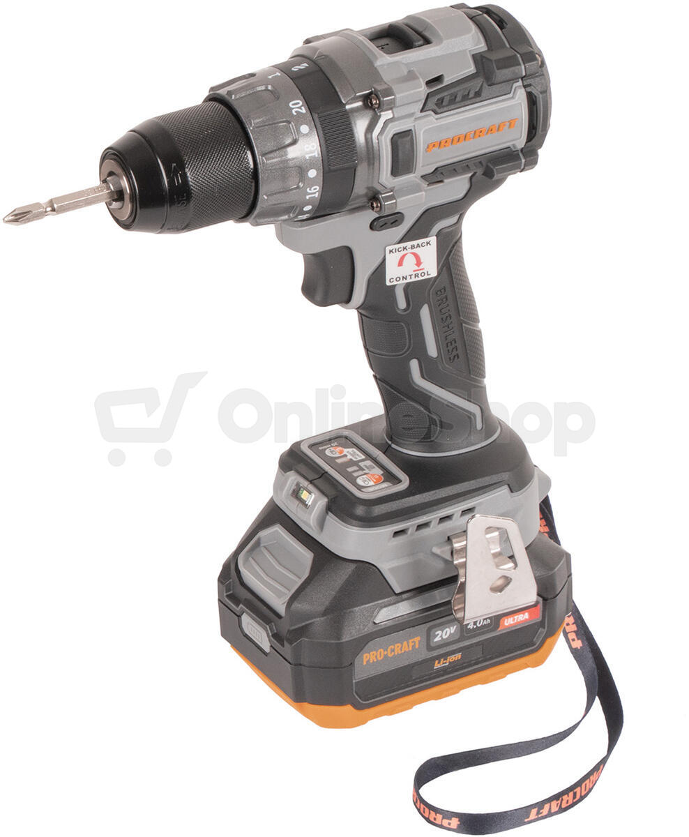 Aku vrtací šroubovák Procraft industrial CD20A / CD20A-1b-c