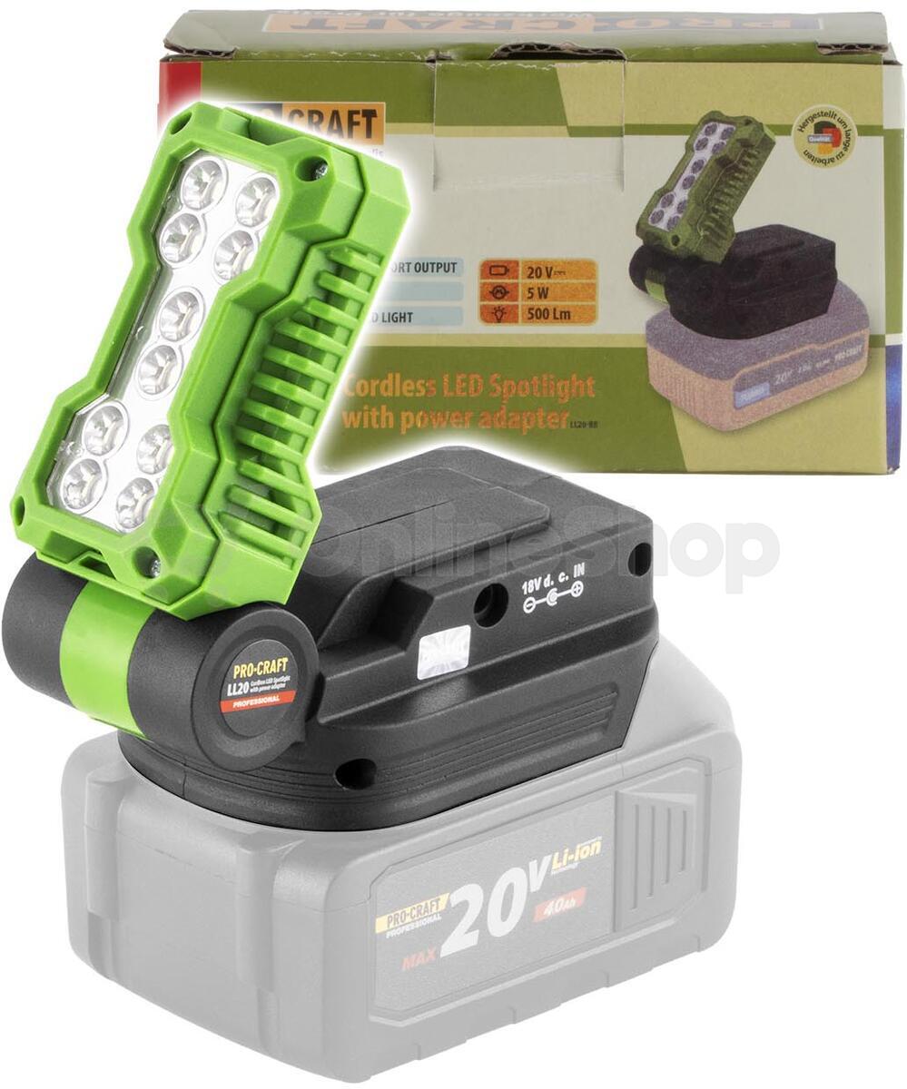Procraft LED svítilna (reflektor) aku LL20bb (bez akumulátoru a nabíječky) / LL20bb