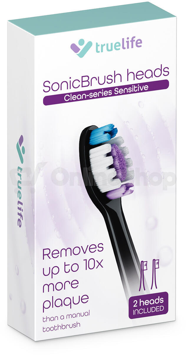 TrueLife SonicBrush Clean-series heads Sensitive black 2 pack