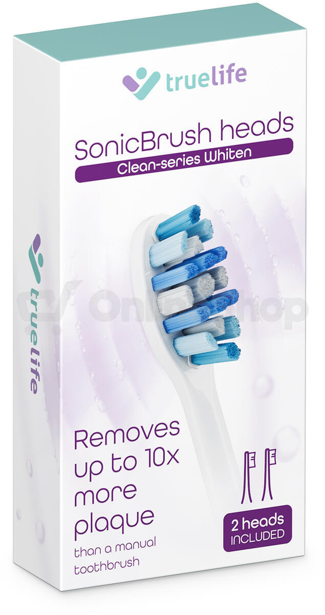 TrueLife SonicBrush Clean-series heads Whiten white 2 pack