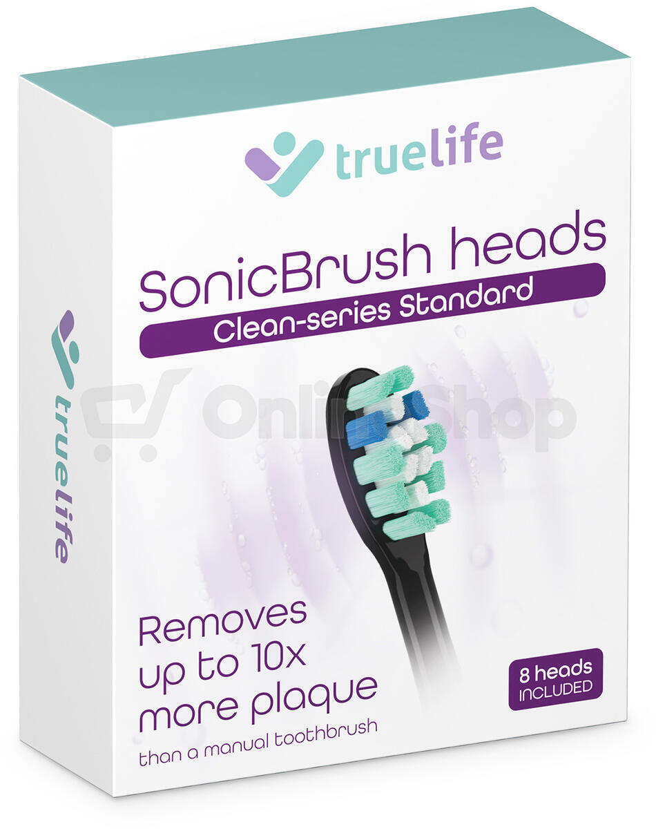 TrueLife SonicBrush Clean-series heads Standard black 8 pack