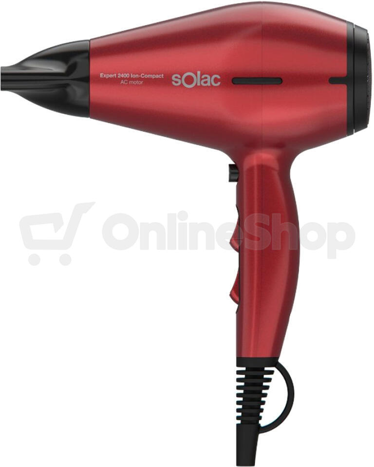 Fén na vlasy Solac, SP7154, AC motor, 3 teploty, 2 rychlosti, studený vzduch, 2400 W