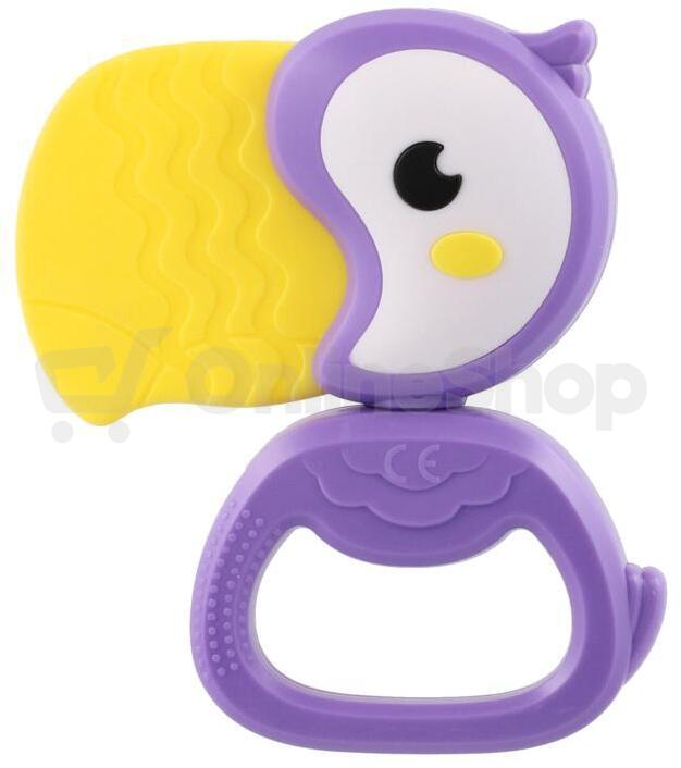 Teddies Chrastítko tukan plast 9x11cm na kartě 0m+