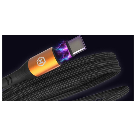 Hammer USB-C/USB-C 100W 1m, černý (foto 2)