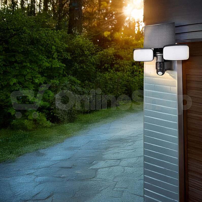 LED solární osvětlení se senzorem Solight WO7203, černé