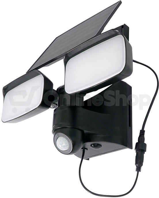 LED solární osvětlení se senzorem Solight WO7203, černé