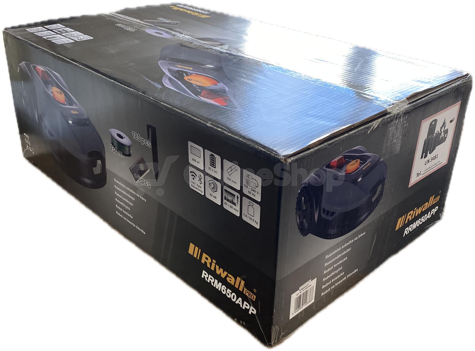 Robotická sekačka Riwall PRO RRM 650 APP | Skutečná fotografie prodávaného kusu