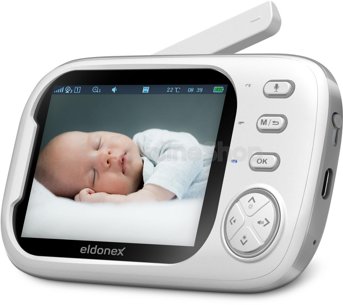 ELDONEX BabyCheck dětská video chůvička, BÍLÁ
